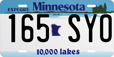 MN license plate 165SYO