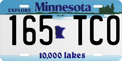 MN license plate 165TCO