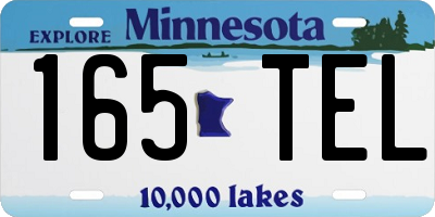 MN license plate 165TEL