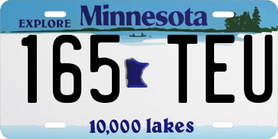 MN license plate 165TEU
