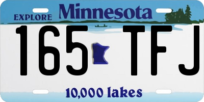 MN license plate 165TFJ