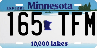 MN license plate 165TFM