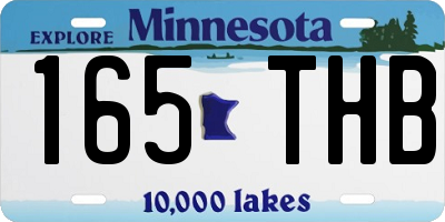 MN license plate 165THB