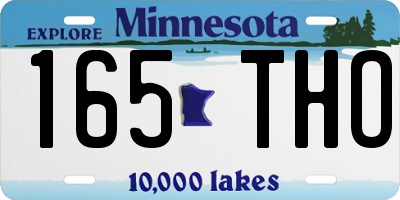 MN license plate 165THO