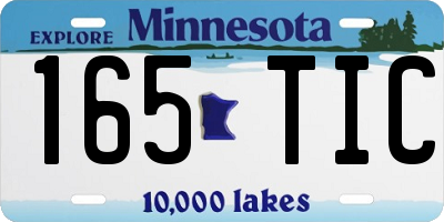 MN license plate 165TIC