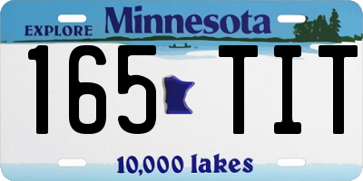 MN license plate 165TIT