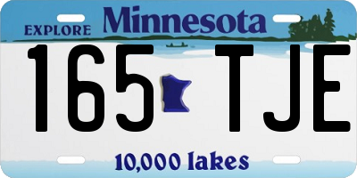 MN license plate 165TJE