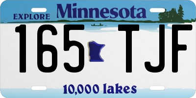 MN license plate 165TJF