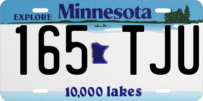 MN license plate 165TJU