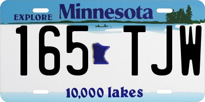 MN license plate 165TJW