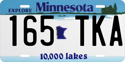 MN license plate 165TKA