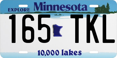 MN license plate 165TKL