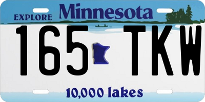 MN license plate 165TKW