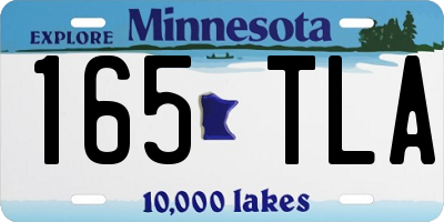 MN license plate 165TLA