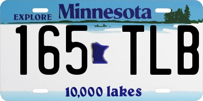 MN license plate 165TLB