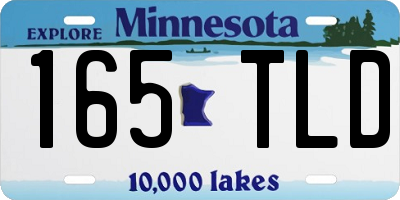 MN license plate 165TLD