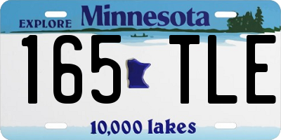 MN license plate 165TLE