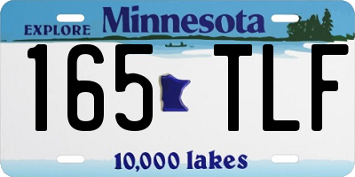 MN license plate 165TLF