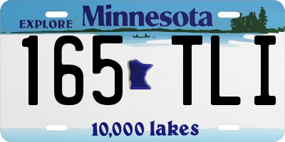 MN license plate 165TLI