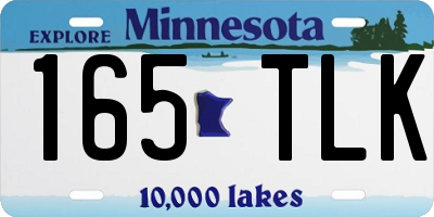MN license plate 165TLK