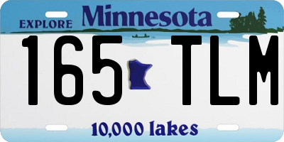 MN license plate 165TLM