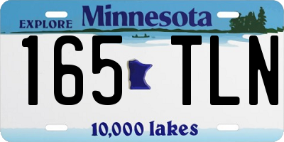 MN license plate 165TLN