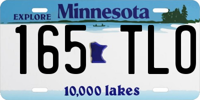 MN license plate 165TLO