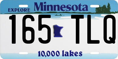MN license plate 165TLQ