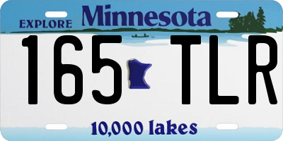 MN license plate 165TLR