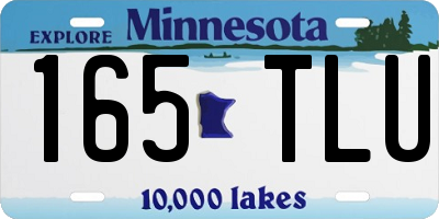 MN license plate 165TLU