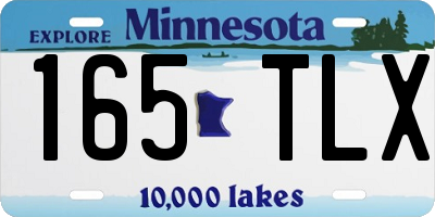 MN license plate 165TLX