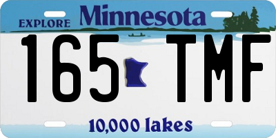 MN license plate 165TMF