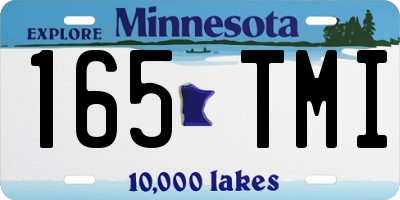 MN license plate 165TMI