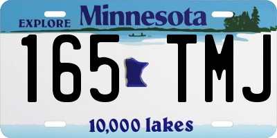 MN license plate 165TMJ