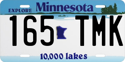 MN license plate 165TMK