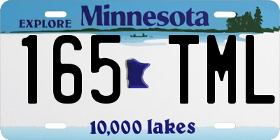 MN license plate 165TML