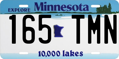 MN license plate 165TMN