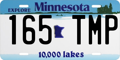 MN license plate 165TMP