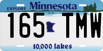 MN license plate 165TMW