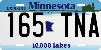 MN license plate 165TNA