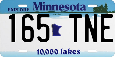 MN license plate 165TNE