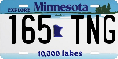 MN license plate 165TNG