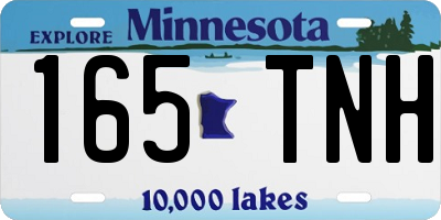MN license plate 165TNH