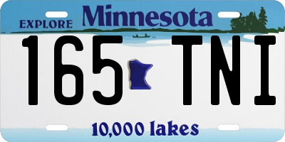 MN license plate 165TNI