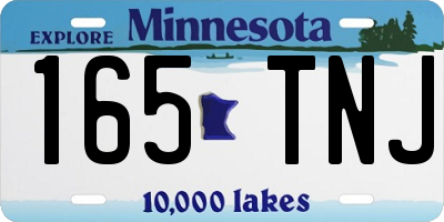 MN license plate 165TNJ