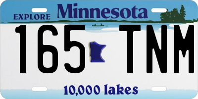 MN license plate 165TNM