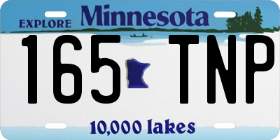 MN license plate 165TNP