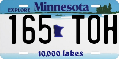 MN license plate 165TOH