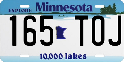 MN license plate 165TOJ