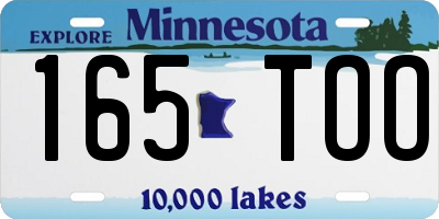 MN license plate 165TOO